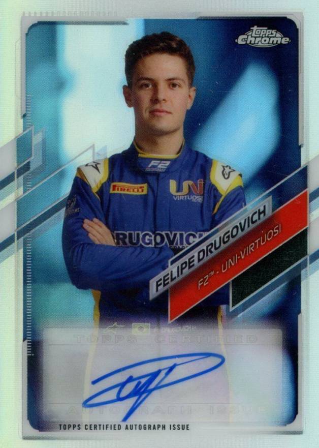 2021 Topps Chrome Formula 1 Autographs Felipe Drugovich #CAFD Other Sports Card