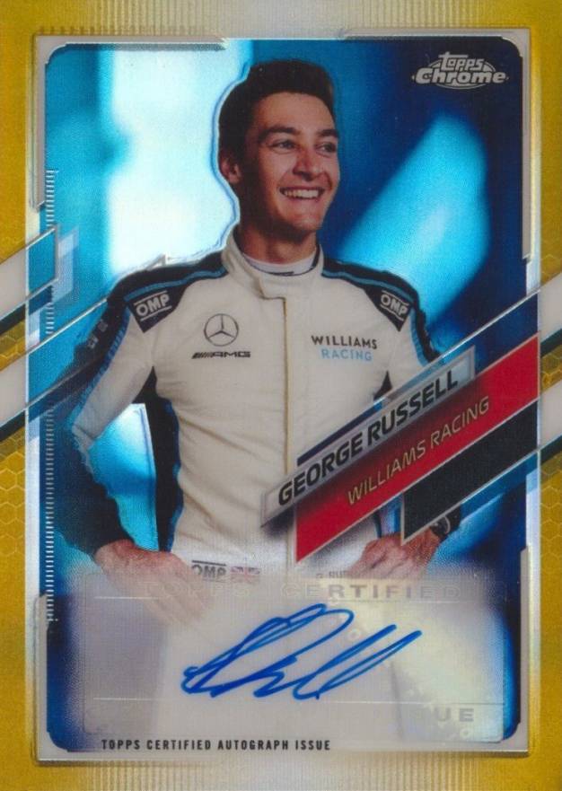 2021 Topps Chrome Formula 1 Autographs George Russell #CAGR Other Sports Card