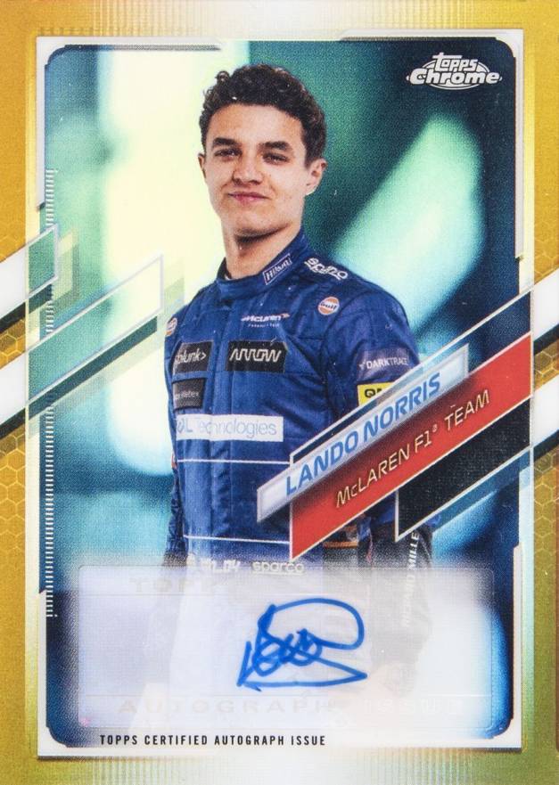 2021 Topps Chrome Formula 1 Autographs Lando Norris #CALN Other Sports Card