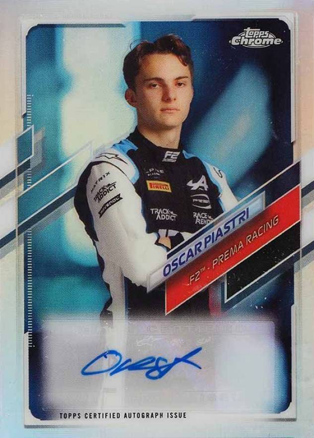 2021 Topps Chrome Formula 1 Autographs Oscar Piastri #CAOP Other Sports Card