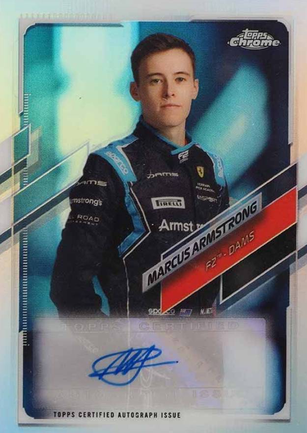 2021 Topps Chrome Formula 1 Autographs Marcus Armstrong #CAMA Other Sports Card