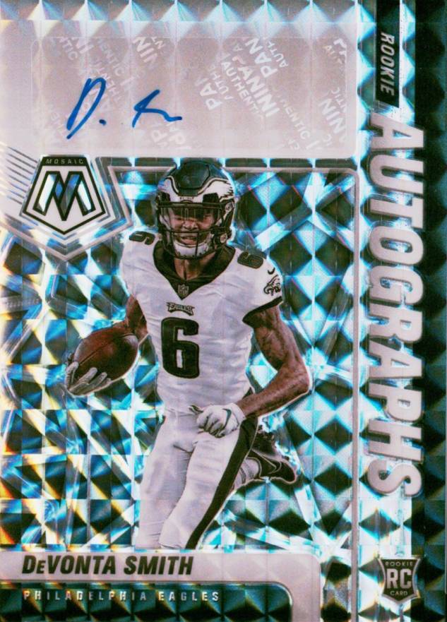 2021 Panini Mosaic Rookie Autographs Mosaic Devonta Smith #RA5 Football Card