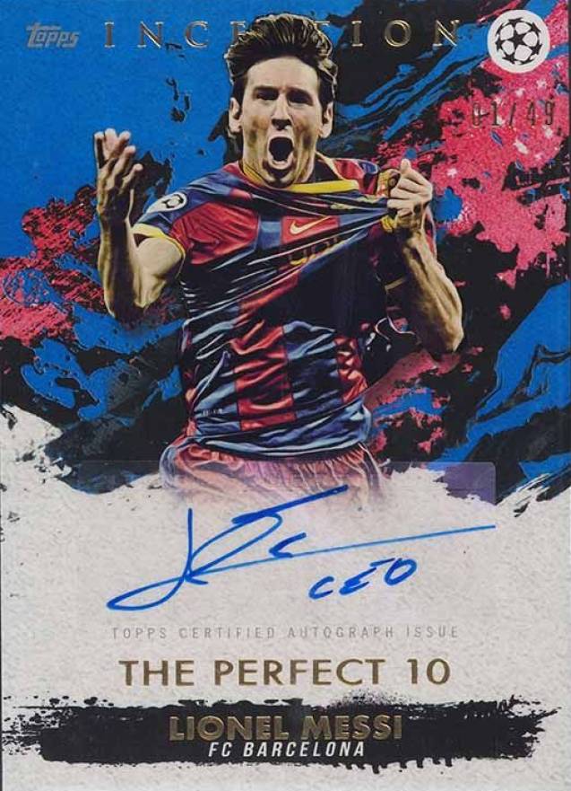 2020 Topps Inception UEFA Champions League Lionel Messi # Soccer Card