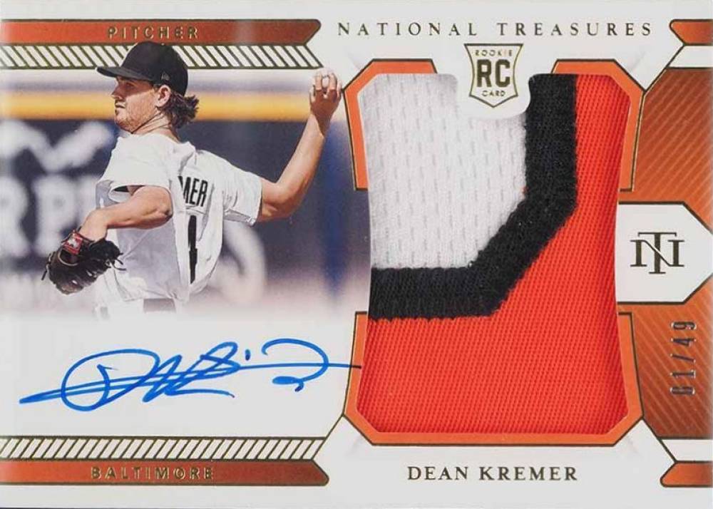 2021 Panini National Treasures Dean Kremer #198 Baseball Card