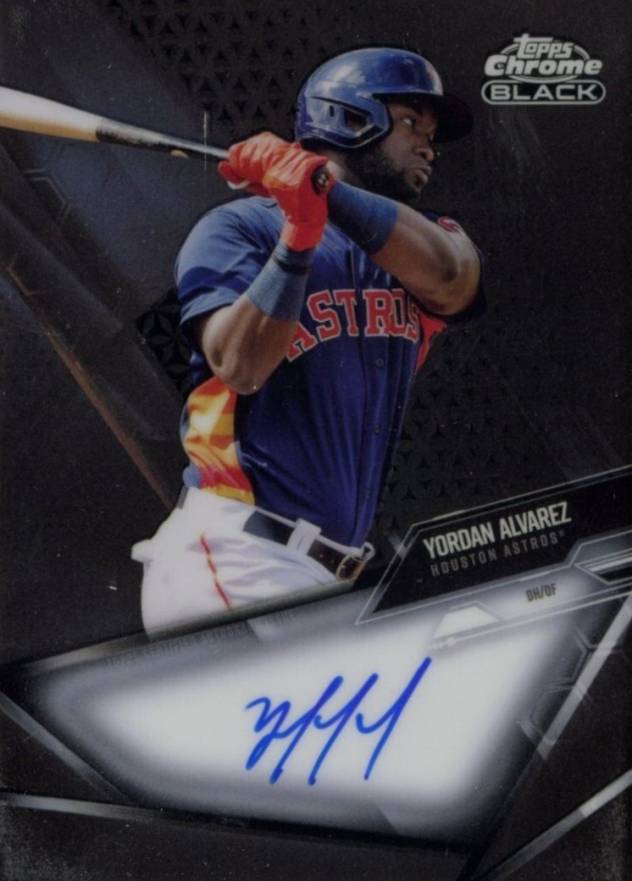 2021 Topps Chrome Black Autographs Yordan Alvarez #YA Baseball Card