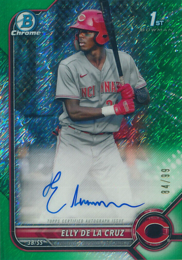2022 Bowman Chrome Prospect Autographs Elly de La Cruz #CPAED Baseball Card