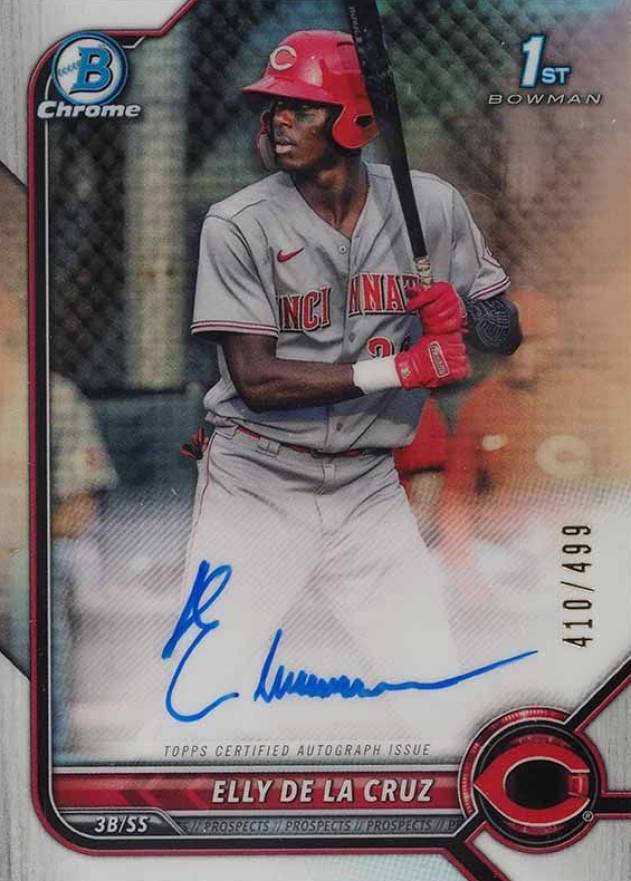 2022 Bowman Chrome Prospect Autographs Elly de La Cruz #CPAED Baseball Card