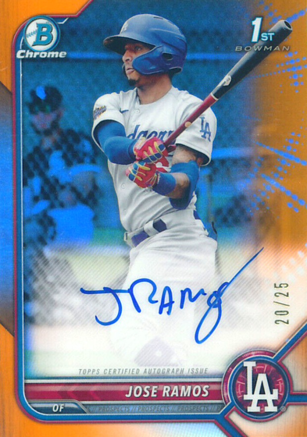 2022 Bowman Chrome Prospect Autographs Jose Ramos #CPAJRS Baseball Card