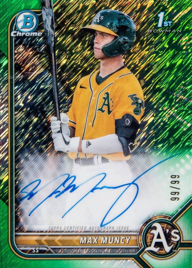 2022 Bowman Chrome Prospect Autographs Max Muncy #CPAMMU Baseball Card