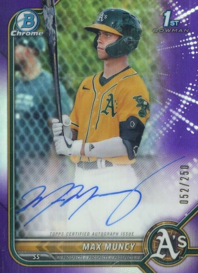 2022 Bowman Chrome Prospect Autographs Max Muncy #CPAMMU Baseball Card