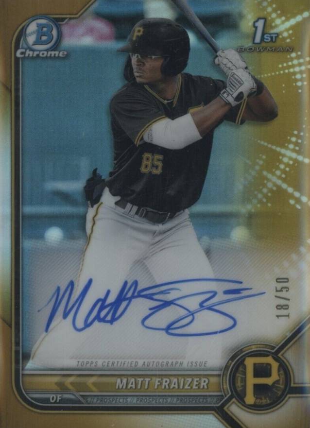 2022 Bowman Chrome Prospect Autographs Matt Fraizer #CPAMF Baseball Card