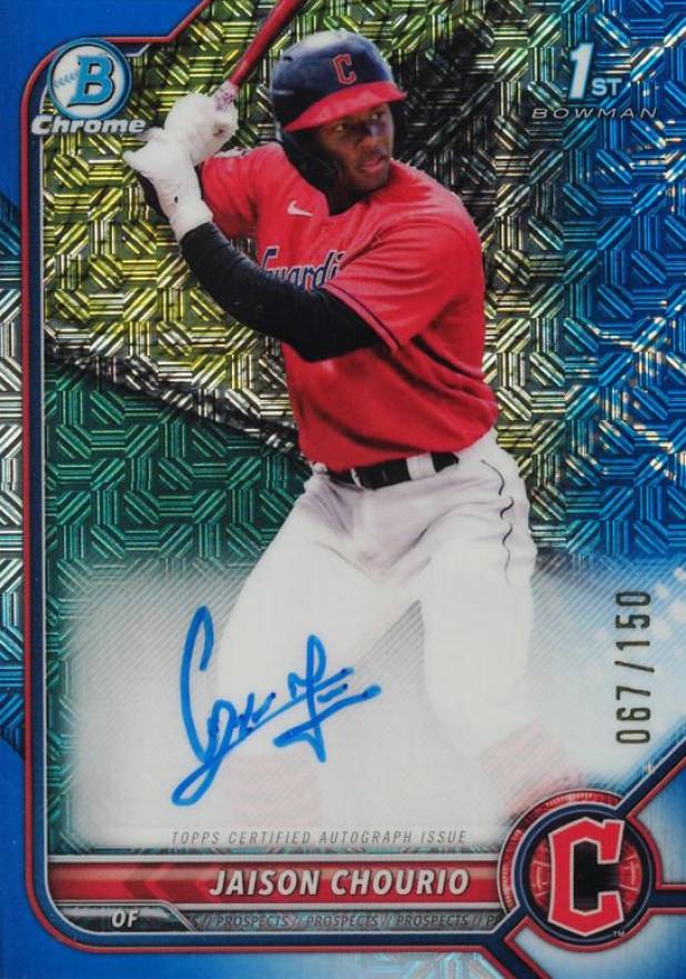 2022 Bowman Chrome Prospect Autographs Jaison Chourio #CPAJCO Baseball Card