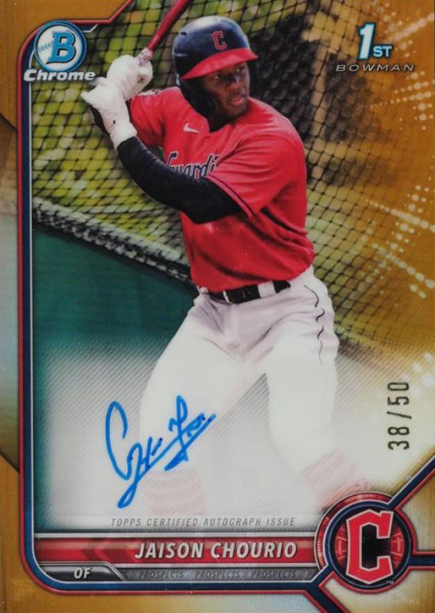 2022 Bowman Chrome Prospect Autographs Jaison Chourio #CPAJCO Baseball Card