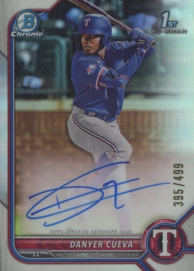 2022 Bowman Chrome Prospect Autographs Danyer Cueva #CPADCA Baseball Card