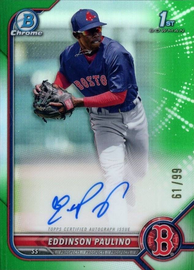 2022 Bowman Chrome Prospect Autographs Eddinson Paulino #CPAEP Baseball Card