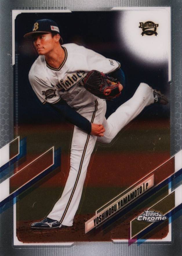 2021 Topps Chrome Nippon Professional Baseball Yoshinobu Yamamoto #90 Baseball Card