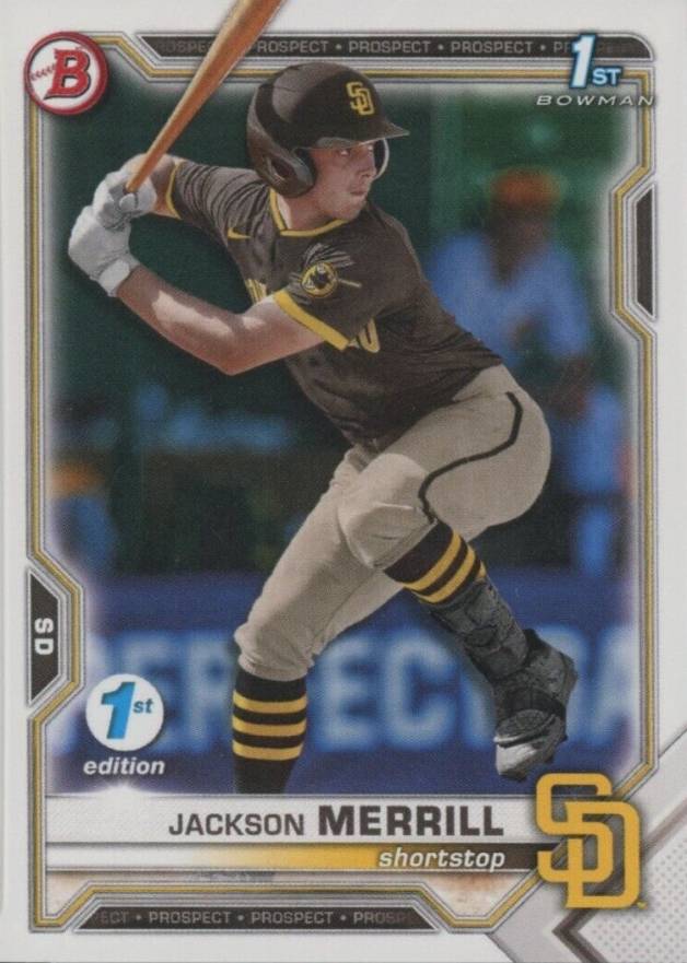 2021 Bowman Draft 1st Edition Jackson Merrill #BD119 Baseball Card