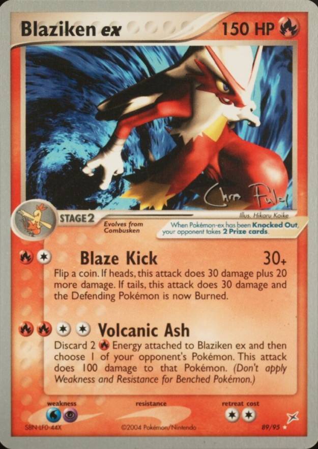 2004 Pokemon World Championships Promo Blaziken EX #89 TCG Card