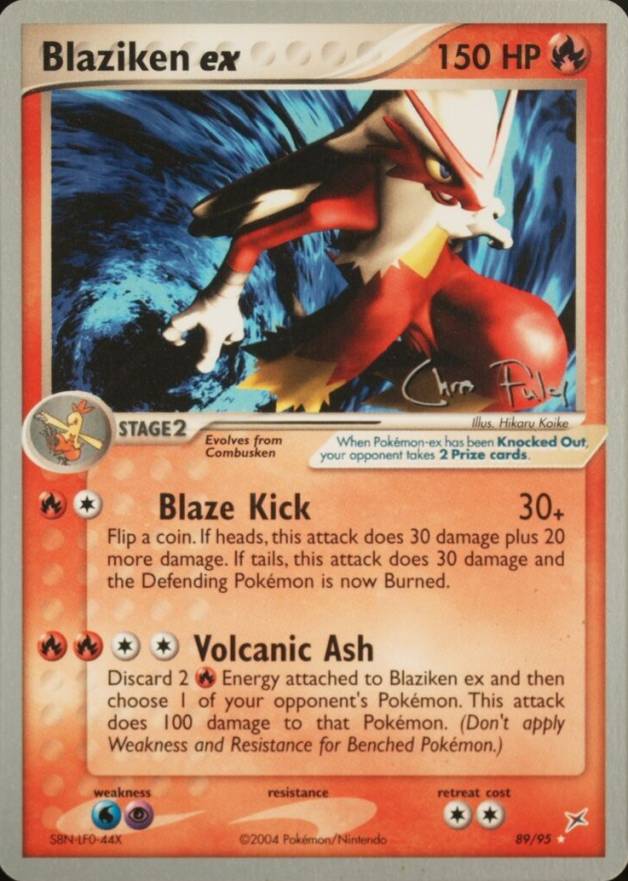 2004 Pokemon World Championships Promo Blaziken EX #89 TCG Card