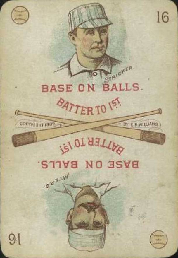 1889 E.R. Williams Card Game Myers/Stricker #16 Baseball Card