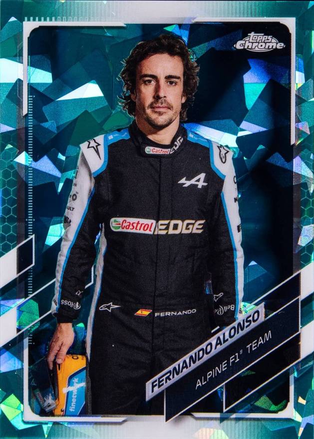 2021  Topps Chrome Formula 1 Sapphire Edition Fernando Alonso #9 Other Sports Card