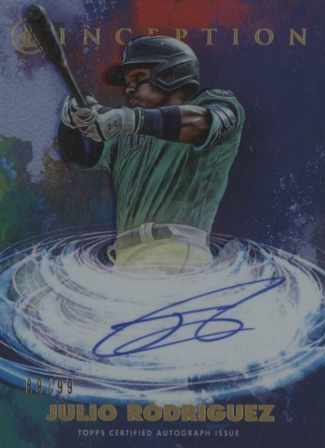 2021 Bowman Inception Primordial Prospects Autographs Julio Rodriguez #PPAJR Baseball Card