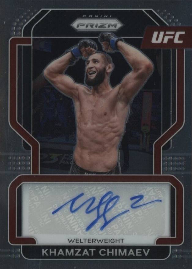 2022 Panini Prizm UFC Signatures Khamzat Chimaev #SGKCH Other Sports Card