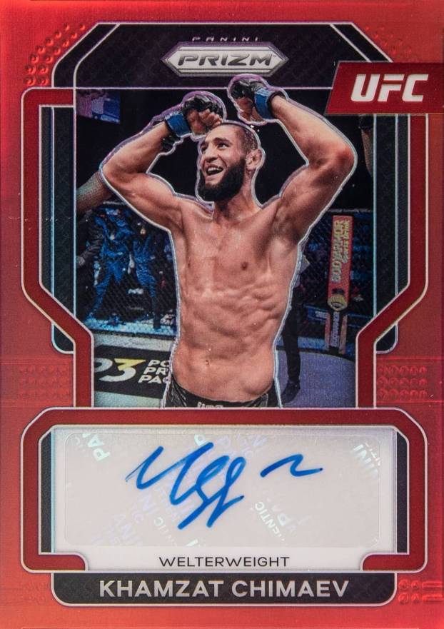 2022 Panini Prizm UFC Signatures Khamzat Chimaev #SGKCH Other Sports Card