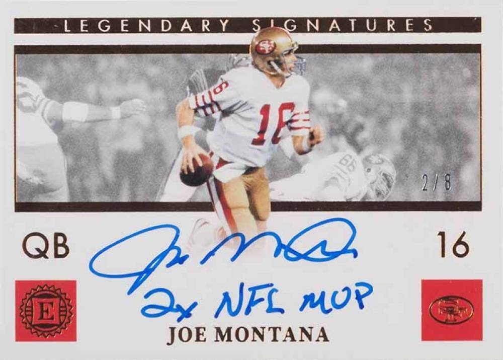 2021 Panini Encased Legendary Signatures Joe Montana #LSJM Football Card