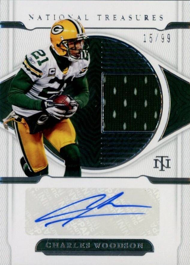 2021 Panini National Treasures Material Signatures Charles Woodson #CW Football Card