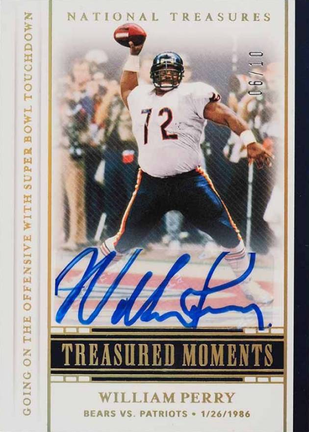 2020 Panini National Treasures Treasured Moments Signatures William Perry #WP Football Card