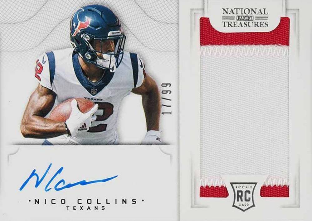 2021 Panini National Treasures Crossover Rookie Patch Autographs Nico Collins #NC Football Card