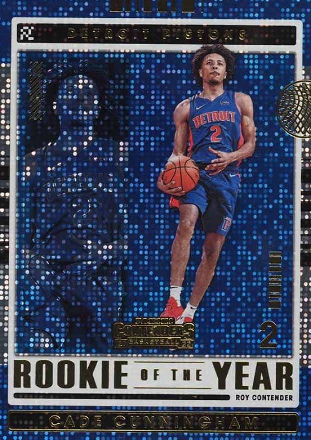 2021 Panini Contenders Rookie of the Year Cade Cunningham #1 Basketball Card