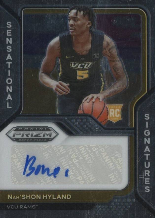 2021 Panini Prizm Draft Picks Sensational Signatures Nah'Shon Hyland #SSNHY Basketball Card