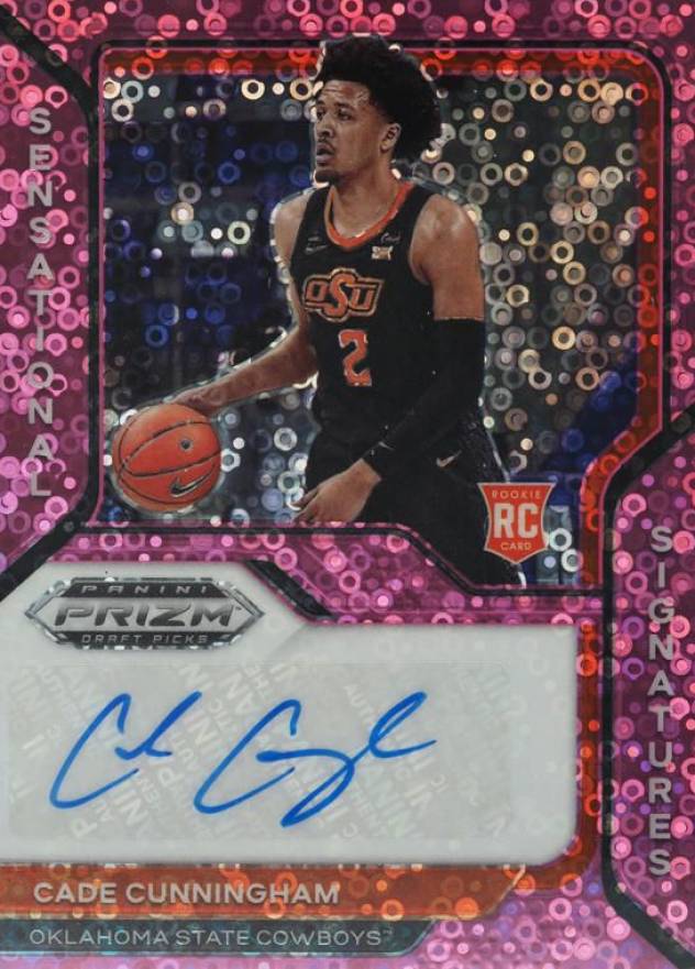 2021 Panini Prizm Draft Picks Sensational Signatures Cade Cunningham #SSCCU Basketball Card