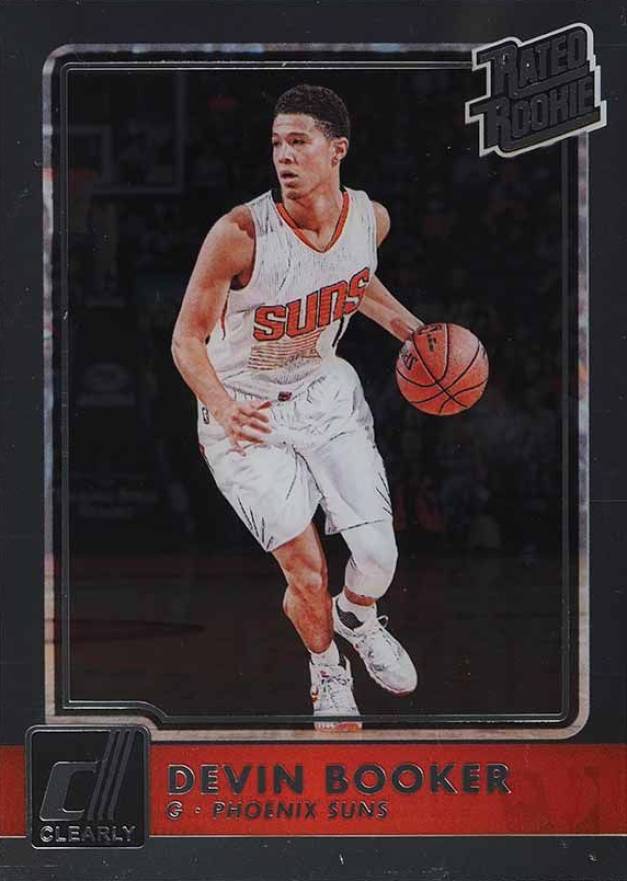 2020 Panini Clearly Donruss Retro Rated Rookie Devin Booker #4 Basketball Card