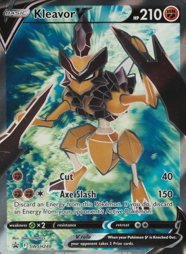 2022 Pokemon Sword & Shield Black Star Promo Full Art/Kleavor V #248 TCG Card