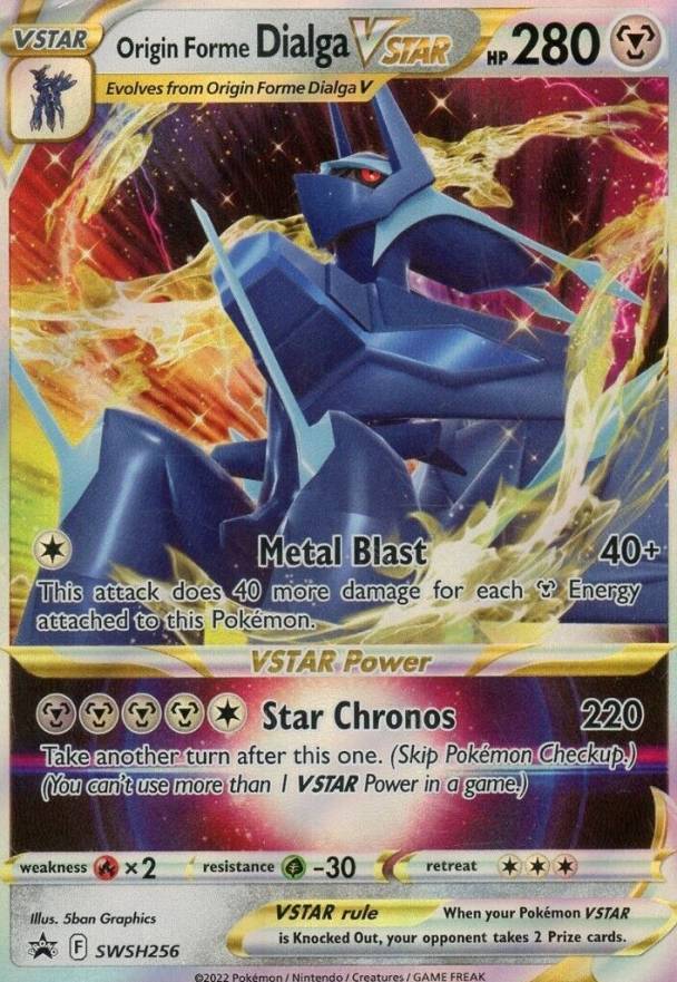 2022 Pokemon Sword & Shield Black Star Promo Origin Forme Dialga Vstar #256 TCG Card