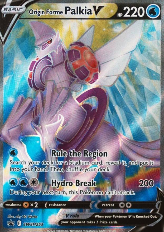 2022 Pokemon Sword & Shield Black Star Promo Full Art/Origin Forme Palkia V #253 TCG Card