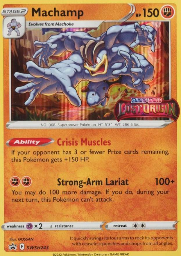 2022 Pokemon Sword & Shield Black Star Promo Machamp-Holo #243 TCG Card