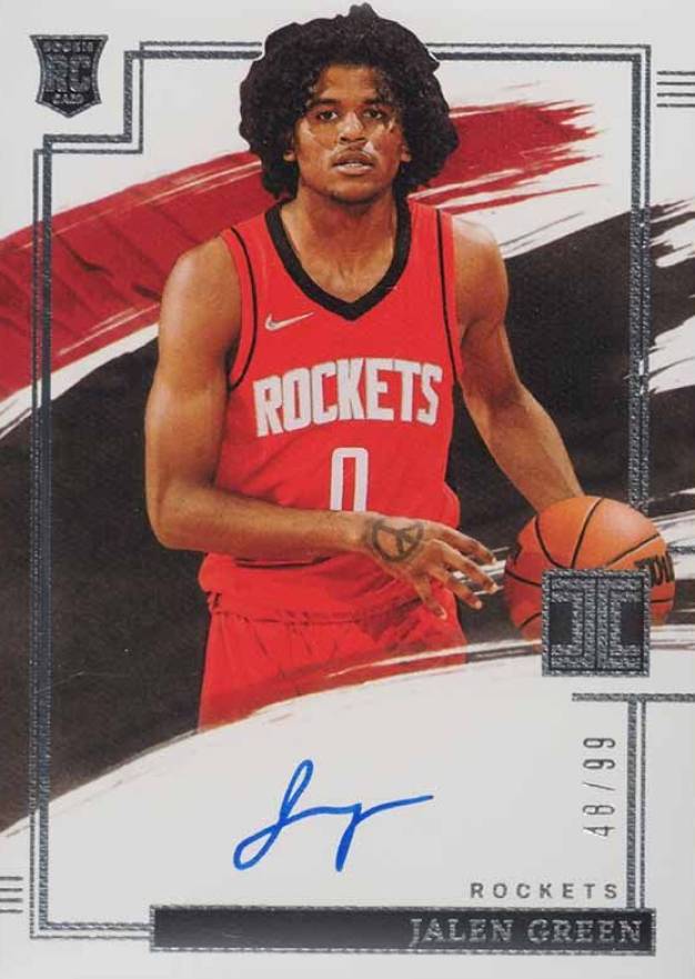 2021 Panini Impeccable Rookie Autographs Jalen Green #RAGRE Basketball Card