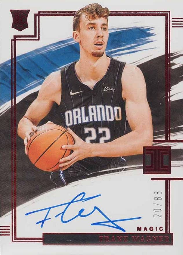 2021 Panini Impeccable Rookie Autographs Franz Wagner #RAWAG Basketball Card