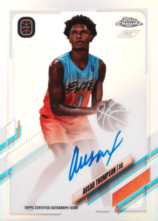 2021 Topps Chrome Overtime Elite Autographs Ausar Thompson #CAATH1 Basketball Card