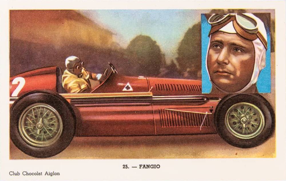 1952 Chocolat L'Aiglon Champions Du Chocolat Fangio #25 Other Sports Card