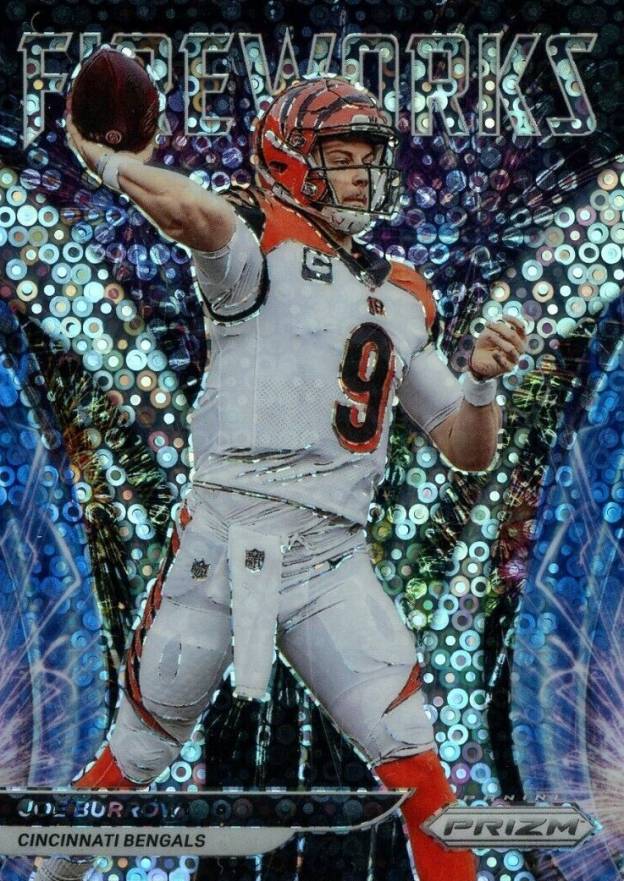 2021 Panini Prizm Fireworks Joe Burrow #F20 Football Card