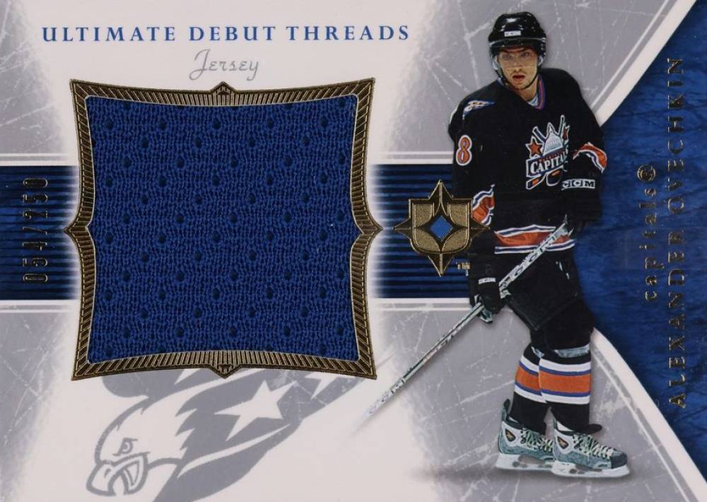 2005 Ultimate Collection Ultimate Debut Threads Jerseys Alexander Ovechkin #DTJAO Hockey Card