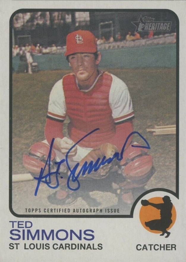 2022 Topps Heritage Real One Autographs Ted Simmons #ROATSM Baseball Card