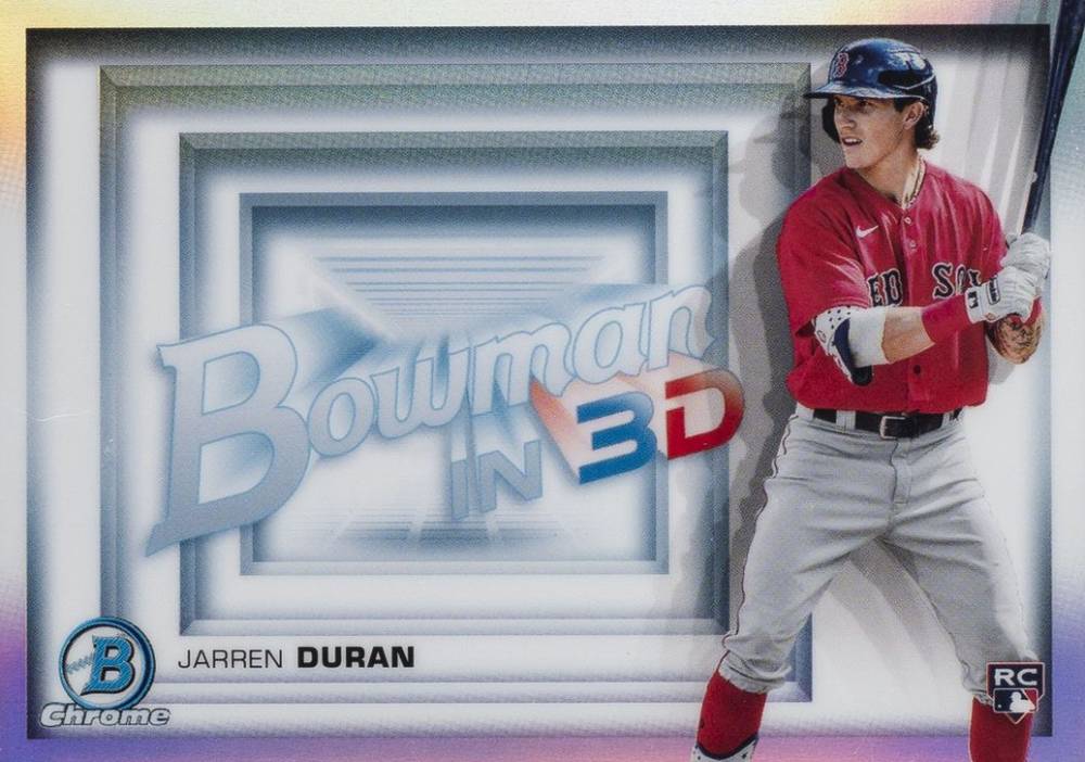 2022 Bowman Chrome Bowman in 3-D! Jarren Duran #B3D10 Baseball Card