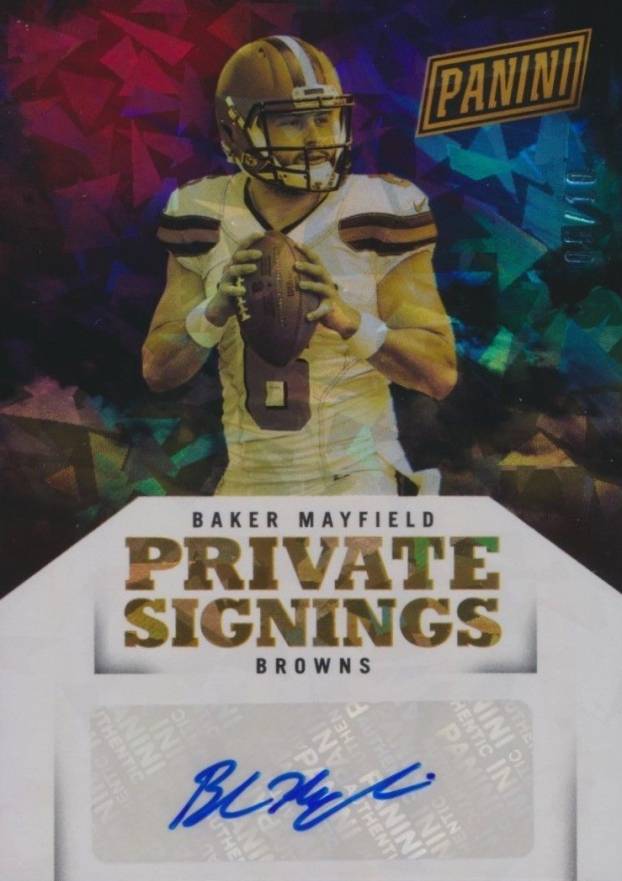 2018 Panini National VIP Private Signings Baker Mayfield #BM Football Card