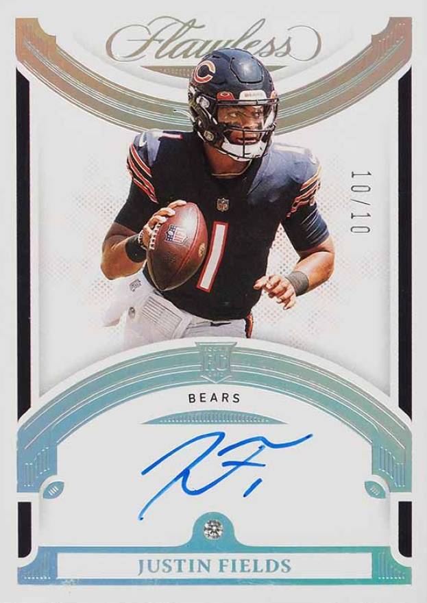 2021 Panini Flawless Rookie Gems Signatures Justin Fields #RGSJFI Football Card